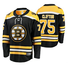 Adidas Boston Bruins #75 Connor Clifton Black Home Authentic Stitched NHL Jersey
