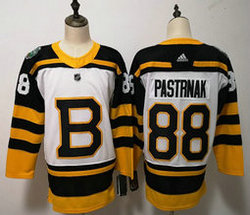 Adidas Boston Bruins #88 David Pastrnak White 2019 Winter Classic Authentic Stitched NHL Jersey