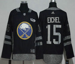 Adidas Buffalo Sabres #15 Jack Eichel Black 1917-2017 100th Anniversary Authentic Stitched NHL Jersey