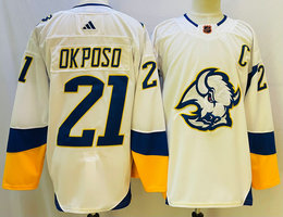 Adidas Buffalo Sabres #21 Kyle Okposo 2022-23 Reverse Retro Authentic Stitched NHL jersey