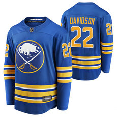 Adidas Buffalo Sabres #22 Brandon Davidson Royal 2020-21 Home Authentic Stitched NHL Jersey