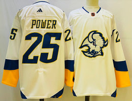 Adidas Buffalo Sabres #25 Owen Power 2022-23 Reverse Retro Authentic Stitched NHL jersey