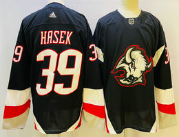 Adidas Buffalo Sabres #39 Dominik Hasek 2022-23 Black Third Authentic Stitched NHL jersey
