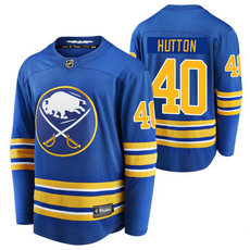 Adidas Buffalo Sabres #40 Carter Hutton Royal 2020-21 Home Authentic Stitched NHL Jersey