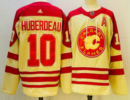 Adidas Calgary Flames #10 Jonathan Huberdeau 2023 Classic Authentic Stitched NHL jersey