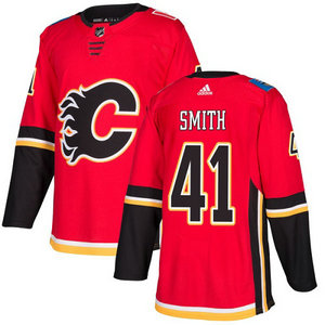 Adidas Calgary Flames #41 Mike Smith Red Home Authentic Stitched NHL Jersey
