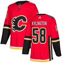 Adidas Calgary Flames #58 Oliver Kylington Red Home Authentic Stitched NHL Jersey