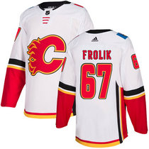 Adidas Calgary Flames #67 Michael Frolik White Away Authentic Stitched NHL Jersey