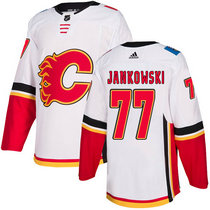 Adidas Calgary Flames #77 Mark Jankowski White Away Authentic Stitched NHL Jersey