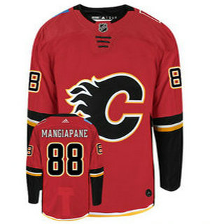 Adidas Calgary Flames #88 Andrew Mangiapane Red Home Authentic Stitched NHL Jersey