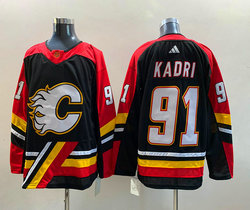 Adidas Calgary Flames #91 Nazem Kadri 2022-23 Reverse Retro Authentic Stitched NHL jersey