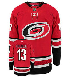 Adidas Carolina Hurricanes #13 Warren Foegele Red Home Authentic Stitched NHL Jerseys