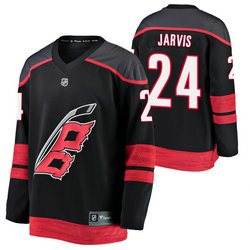 Adidas Carolina Hurricanes #24 Seth Jarvis Black 2020 NHL Draft Authentic Stitched NHL jersey