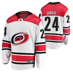 Adidas Carolina Hurricanes #24 Seth Jarvis White 2020 NHL Draft Authentic Stitched NHL jersey