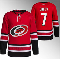 Adidas Carolina Hurricanes #7 Dmitry Orlov Red Authentic Stitched NHL Jersey