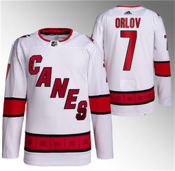 Adidas Carolina Hurricanes #7 Dmitry Orlov White Authentic Stitched NHL Jersey