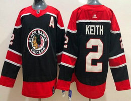 Adidas Chicago Blackhawks #2 Duncan Keith 2021 Reverse Retro Authentic Stitched NHL Jersey