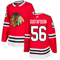Adidas Chicago Blackhawks #56 Erik Gustafsson Red Home Authentic Stitched NHL Jersey