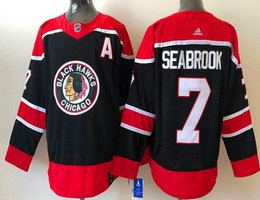 Adidas Chicago Blackhawks #7 Brent Seabrook 2021 Reverse Retro Authentic Stitched NHL Jersey