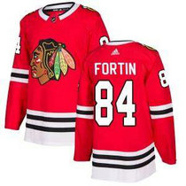 Adidas Chicago Blackhawks #84 Alexandre Fortin Red Home Authentic Stitched NHL Jersey