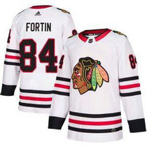 Adidas Chicago Blackhawks #84 Alexandre Fortin White Authentic Stitched NHL Jersey