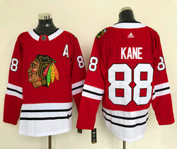 Adidas Chicago Blackhawks #88 Patrick Kane Red A patch Authentic Stitched NHL Jersey