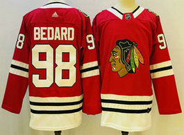 Adidas Chicago Blackhawks #98 Connor Bedard Red Authentic Stitched NHL Jersey