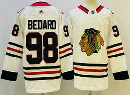Adidas Chicago Blackhawks #98 Connor Bedard White Authentic Stitched NHL Jersey