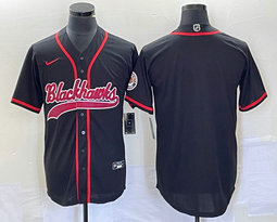 Nike Chicago Blackhawks Blank Black Authentic Stitched baseball jerseys