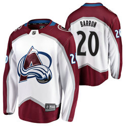 Adidas Colorado Avalanche #20 Justin Barron White 2020 NHL Draft Authentic Stitched NHL jersey