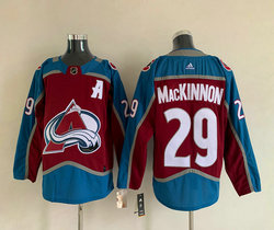 Adidas Colorado Avalanche #29 Nathan MacKinnon Red A patch Authentic Stitched NHL Jersey