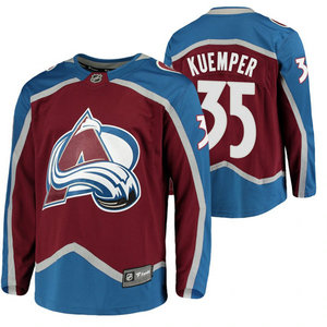 Adidas Colorado Avalanche #35 Darcy Kuemper Burgundy Red Home Authentic Stitched NHL Jersey