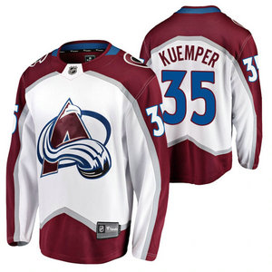 Adidas Colorado Avalanche #35 Darcy Kuemper White Authentic Stitched NHL Jersey