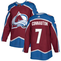 Adidas Colorado Avalanche #7 Kevin Connauton Burgundy Red Home Authentic Stitched NHL Jersey