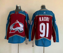Adidas Colorado Avalanche #91 Nazem Kadri Burgundy Red Home Authentic Stitched NHL Jersey