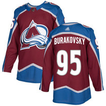 Adidas Colorado Avalanche #95 Andre Burakovsky Burgundy Red Home Authentic Stitched NHL Jersey