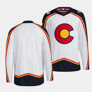 Adidas Colorado Avalanche Blank White 2022 Reverse Retro Authentic Stitched NHL Jersey