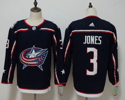 Adidas Columbus Blue Jackets #3 Seth Jones Navy Blue Home Authentic Stitched NHL jersey