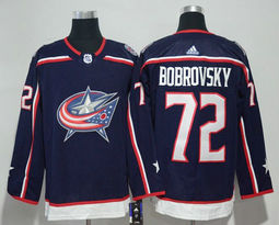 Adidas Columbus Blue Jackets #72 Sergei Bobrovsky Navy Blue Home Authentic Stitched NHL Jersey
