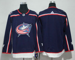 Adidas Columbus Blue Jackets Blank Navy Blue Home Authentic Stitched NHL Jersey
