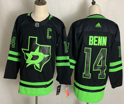 Adidas Dallas Stars #14 Jamie Benn 2021 Black Authentic Stitched NHL Jersey