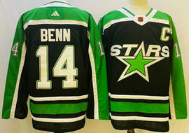 Adidas Dallas Stars #14 Jamie Benn Green 2022-23 Reverse Retro Authentic Stitched NHL jersey