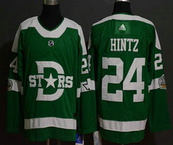 Adidas Dallas Stars #24 Roope Hintz Green 2020 Winter Classic Authentic Stitched NHL Jersey