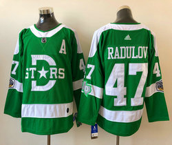 Adidas Dallas Stars #47 Alexander Radulov Green 2020 Winter Classic Authentic Stitched NHL Jersey