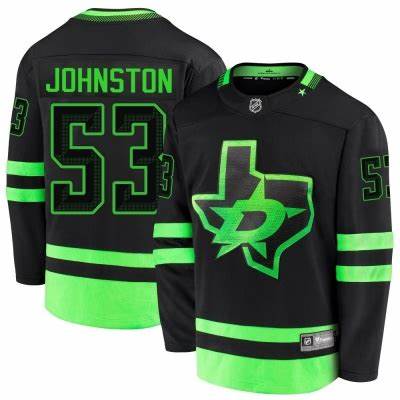 Adidas Dallas Stars #53 Wyatt Johnston 2021 Black Authentic Stitched NHL Jersey