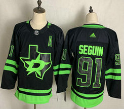 Adidas Dallas Stars #91 Tyler Seguin 2021 Black Authentic Stitched NHL Jersey