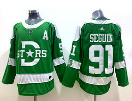 Adidas Dallas Stars #91 Tyler Seguin Green 2020 Winter Classic Authentic Stitched NHL Jersey