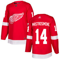 Adidas Detroit Red Wings #14 Robert Mastrosimone Red Home Authentic Stitched NHL Jersey