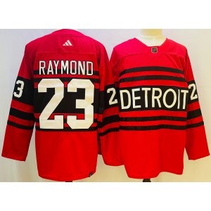 Adidas Detroit Red Wings #23 Lucas Raymond Red 2022-23 Retro Authentic Stitched NHL jersey