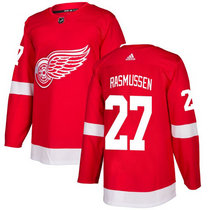 Adidas Detroit Red Wings #27 Michael Rasmussen Red Home Authentic Stitched NHL Jersey